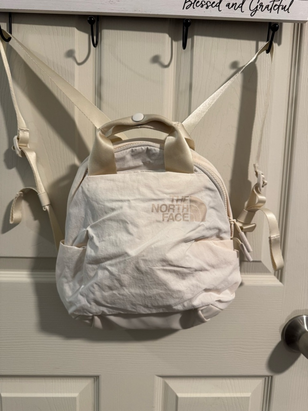 The North Face Off-White/Cream Compact Backpack